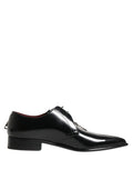 Dolce & Gabbana Men Black Lace-Up Leather Zip Dress Derby Shoes