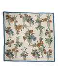 Dolce & Gabbana White Flower Vase Cashmere Stole Wrap 132cm x 128cm Scarf