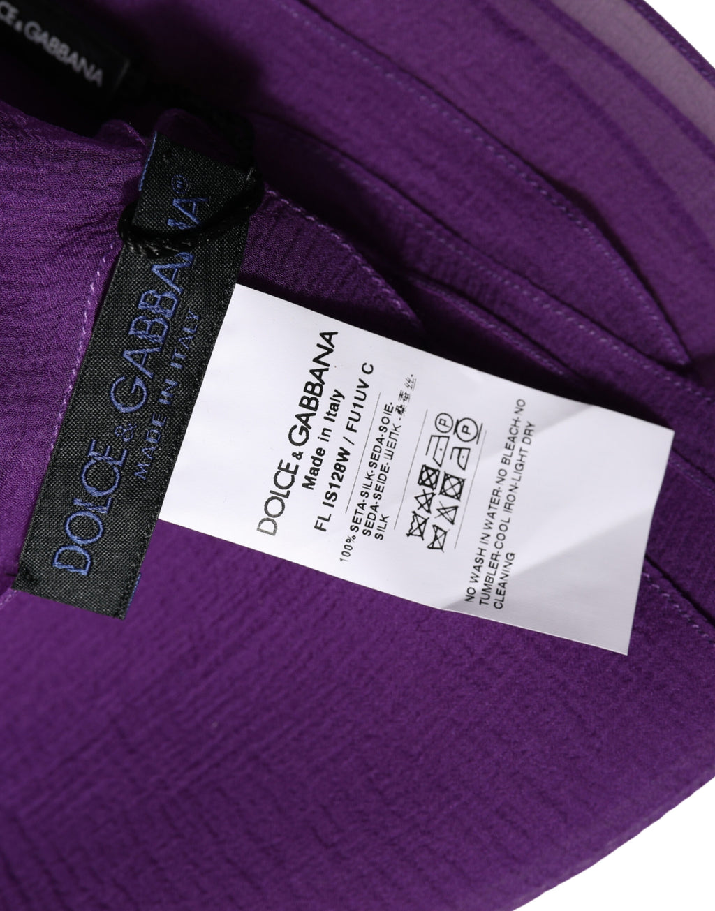 Chal de cuello de seda morado Dolce & Gabbana Estola de 200cm x 134cm