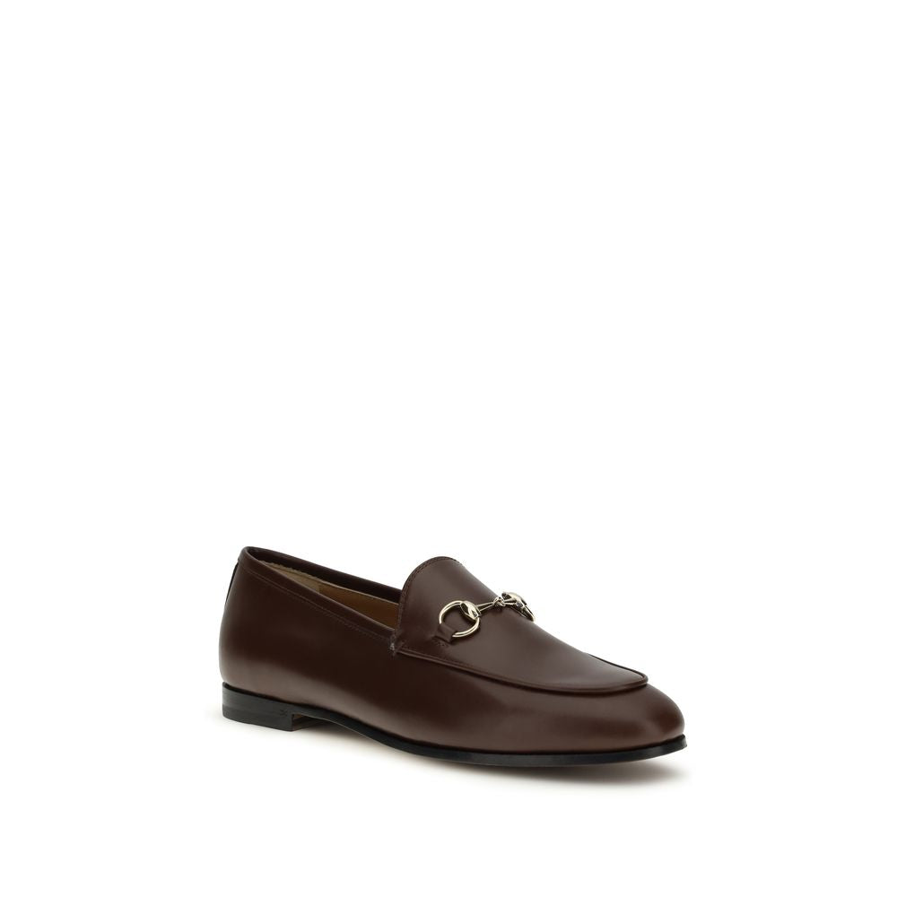 Gucci Brown Calf Leather Bos Taurus Slip-On Loafers