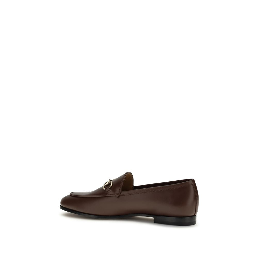 Gucci Brown Calf Leather Bos Taurus Slip-On Loafers