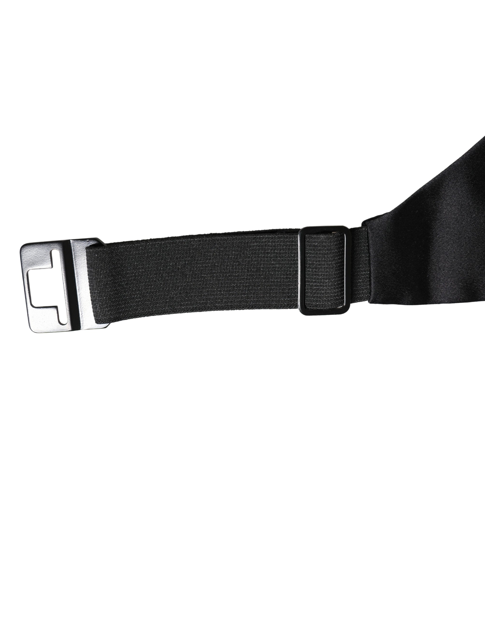Dolce & Gabbana Fajín ancho 100 % seda negro