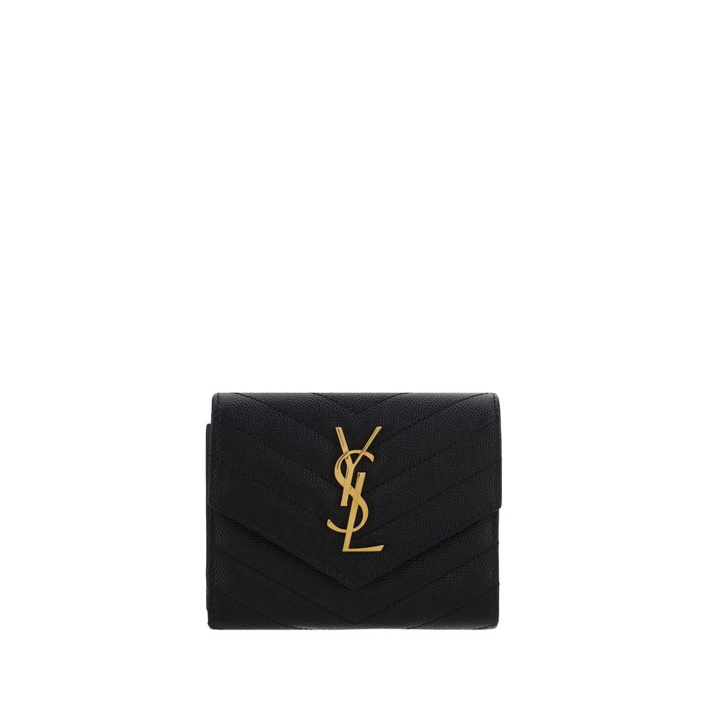 Cartera Saint Laurent de Piel de Becerro Negra Bos Taurus