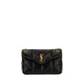 Bolso de hombro Saint Laurent negro de piel de cordero Ovis Aries Aries