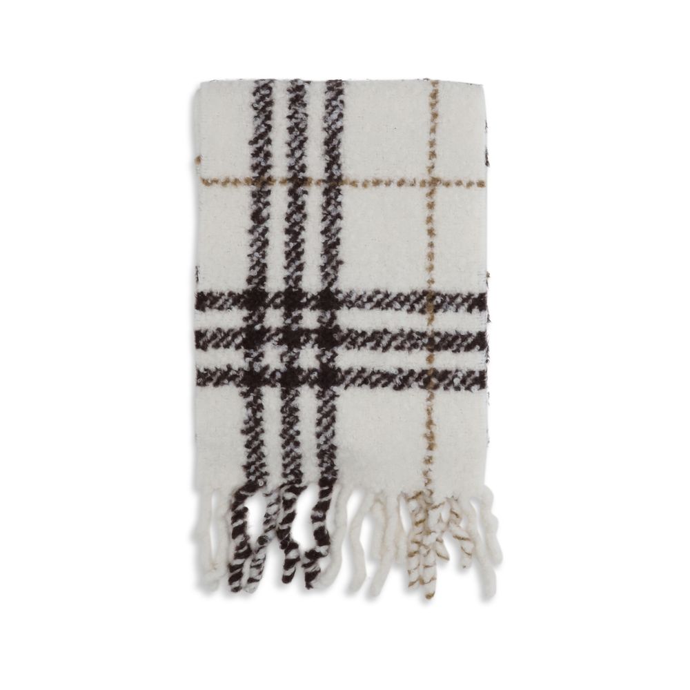 Burberry White Alpaca Vicugna Pacos Scarf
