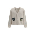 Cárdigan de algodón beige Off-White
