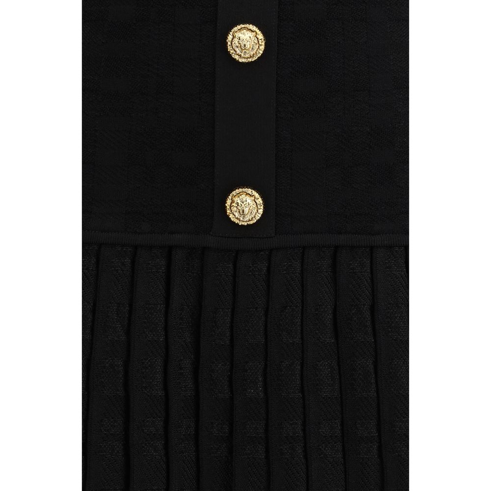 Balmain Black Viscose Cocktail Dress