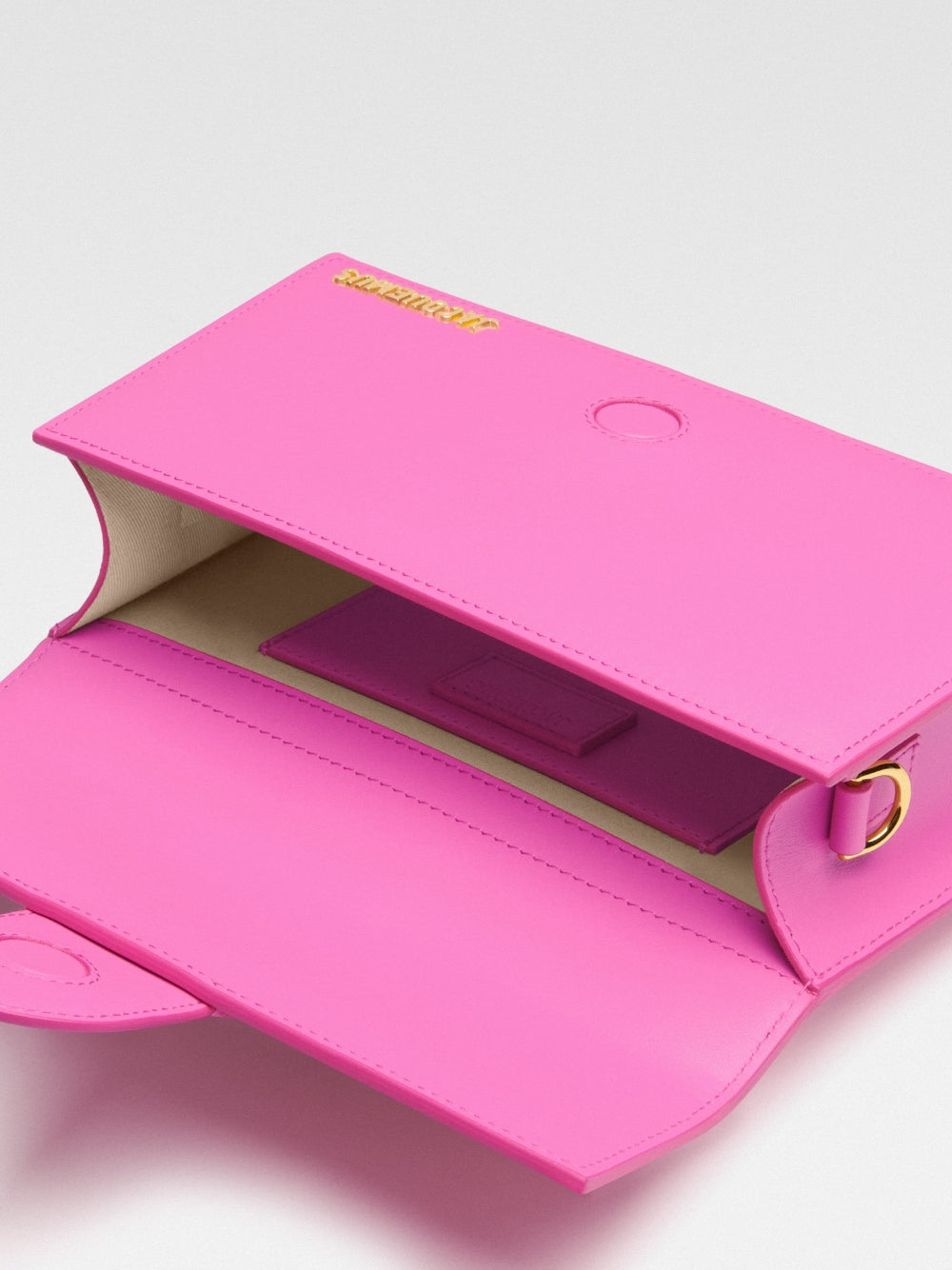 Bolso Jacquemus Le Grand Bambino de Cuero Rosa Neón