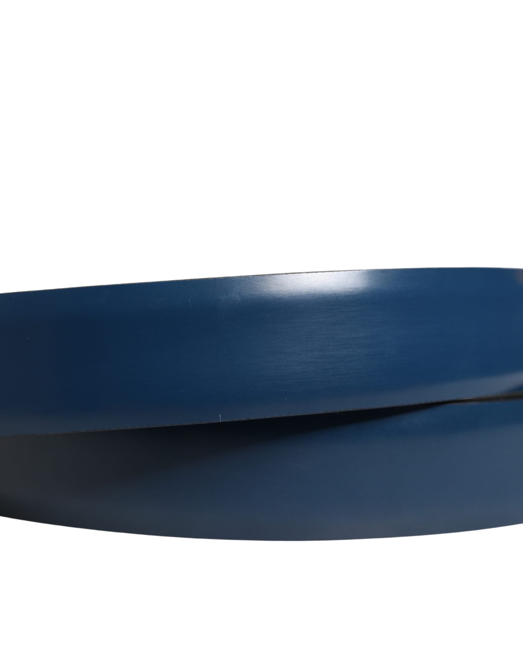 Cinturón de piel azul clásico con hebilla metálica Dolce & Gabbana para hombre