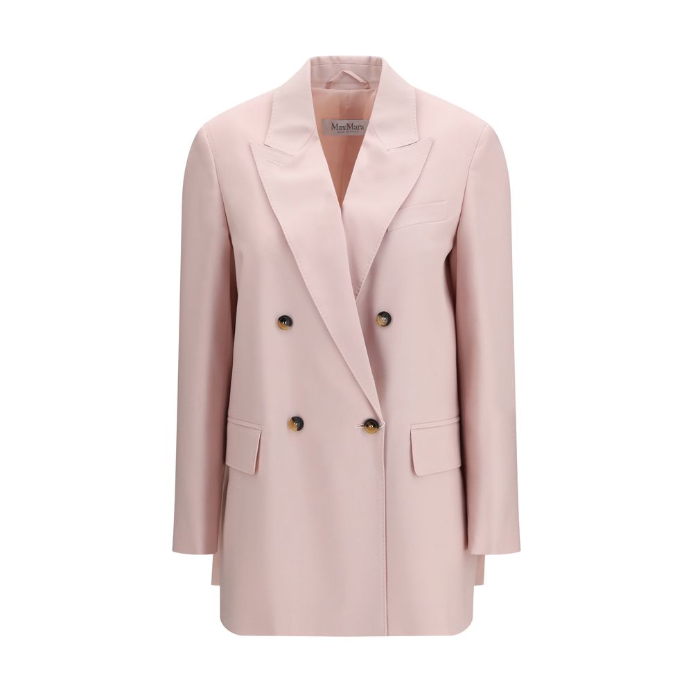 Max Mara Multicolor Fleece Wool Blazer