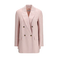 Max Mara Multicolor Fleece Wool Blazer