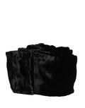 Dolce & Gabbana Black Viscose Satin Waist Women Cintura Belt