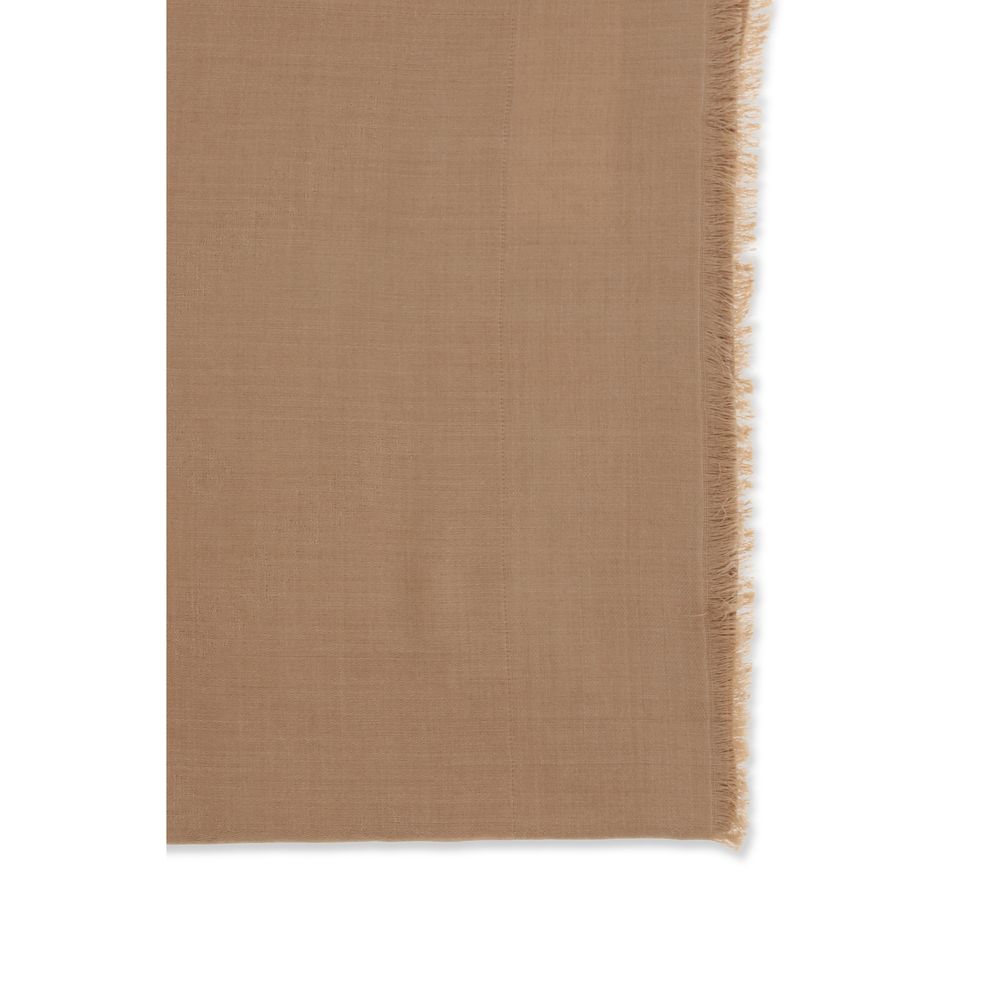 Max Mara Beige Silk Scarf