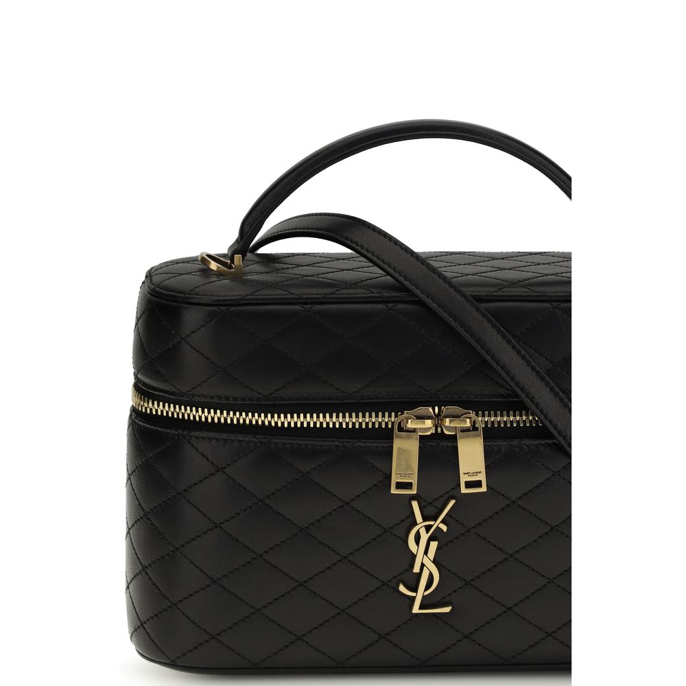 Saint Laurent Black Calf Leather Bos Taurus Shoulder Bag