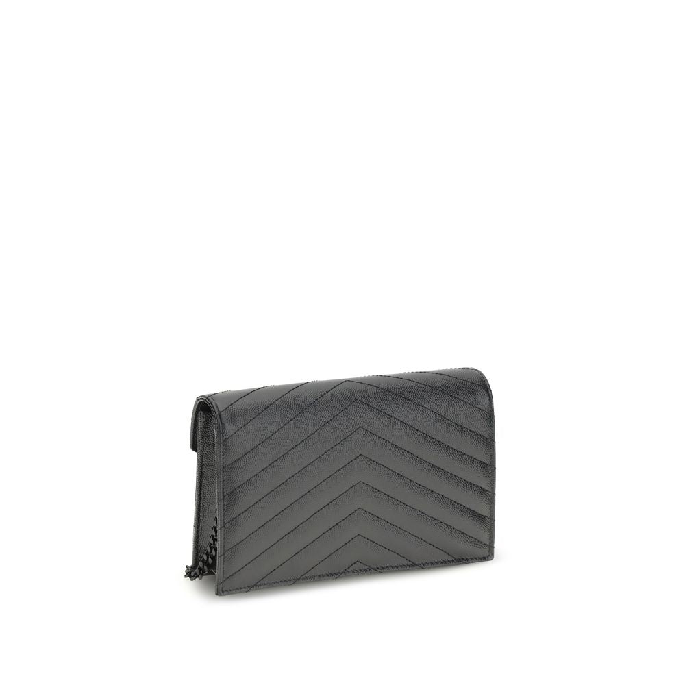 Saint Laurent Black Calf Leather Bos Taurus Wallet