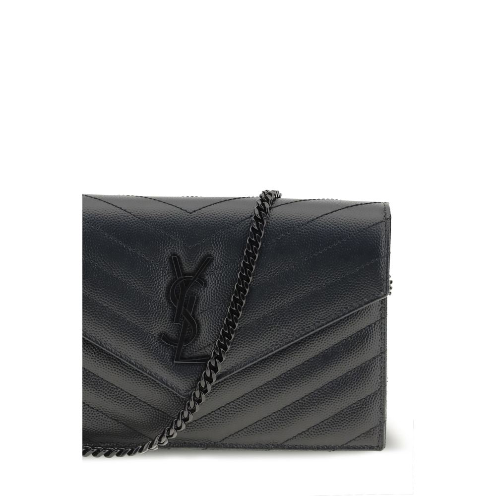 Saint Laurent Black Calf Leather Bos Taurus Wallet