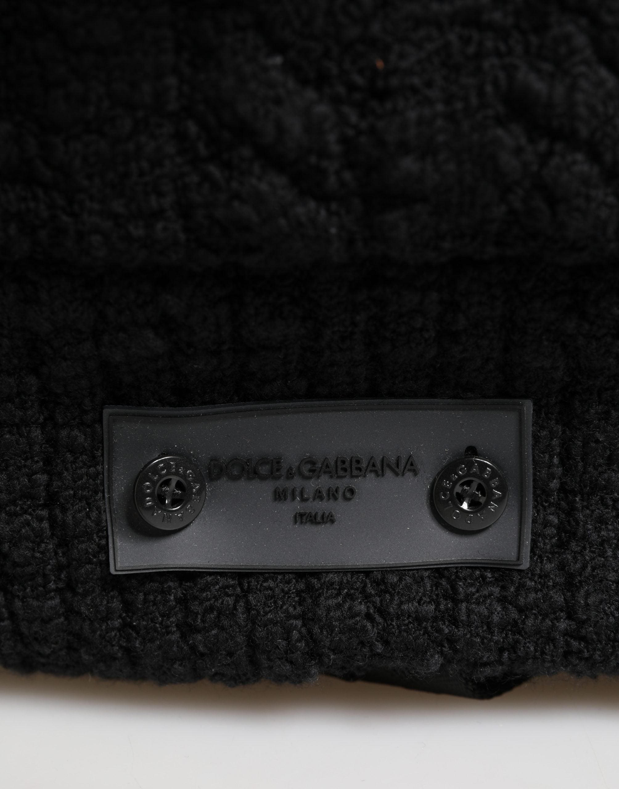 Dolce & Gabbana Bolso de Viaje Tipo Mochila con Cordón de Lana Tricot Negro