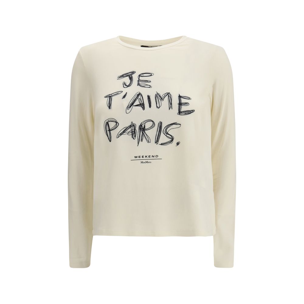 Max Mara Beige Cotton Long Sleeve T-Shirt