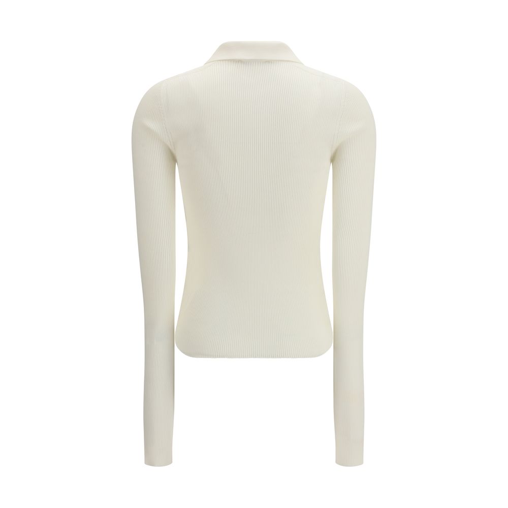 Camisa polo de seda blanca RIER