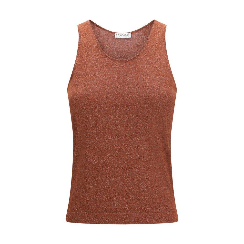 Brunello Cucinelli Brown Cashmere Top