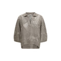 Brunello Cucinelli Beige Linen Polo Shirt
