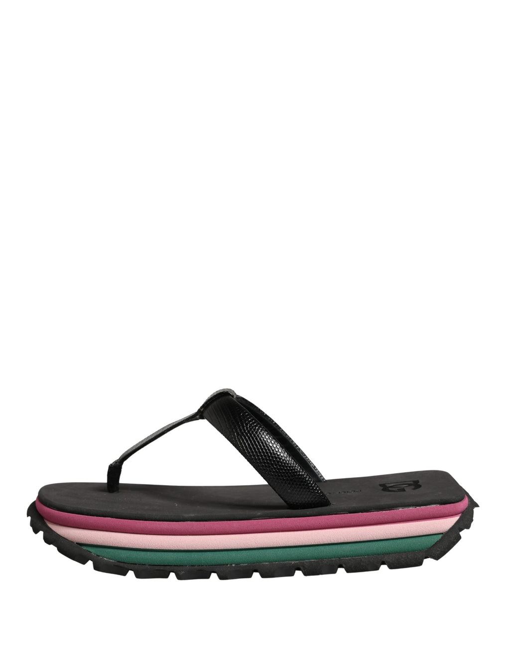Dolce & Gabbana Multicolor Rubber Chunky Flip Flop Shoes