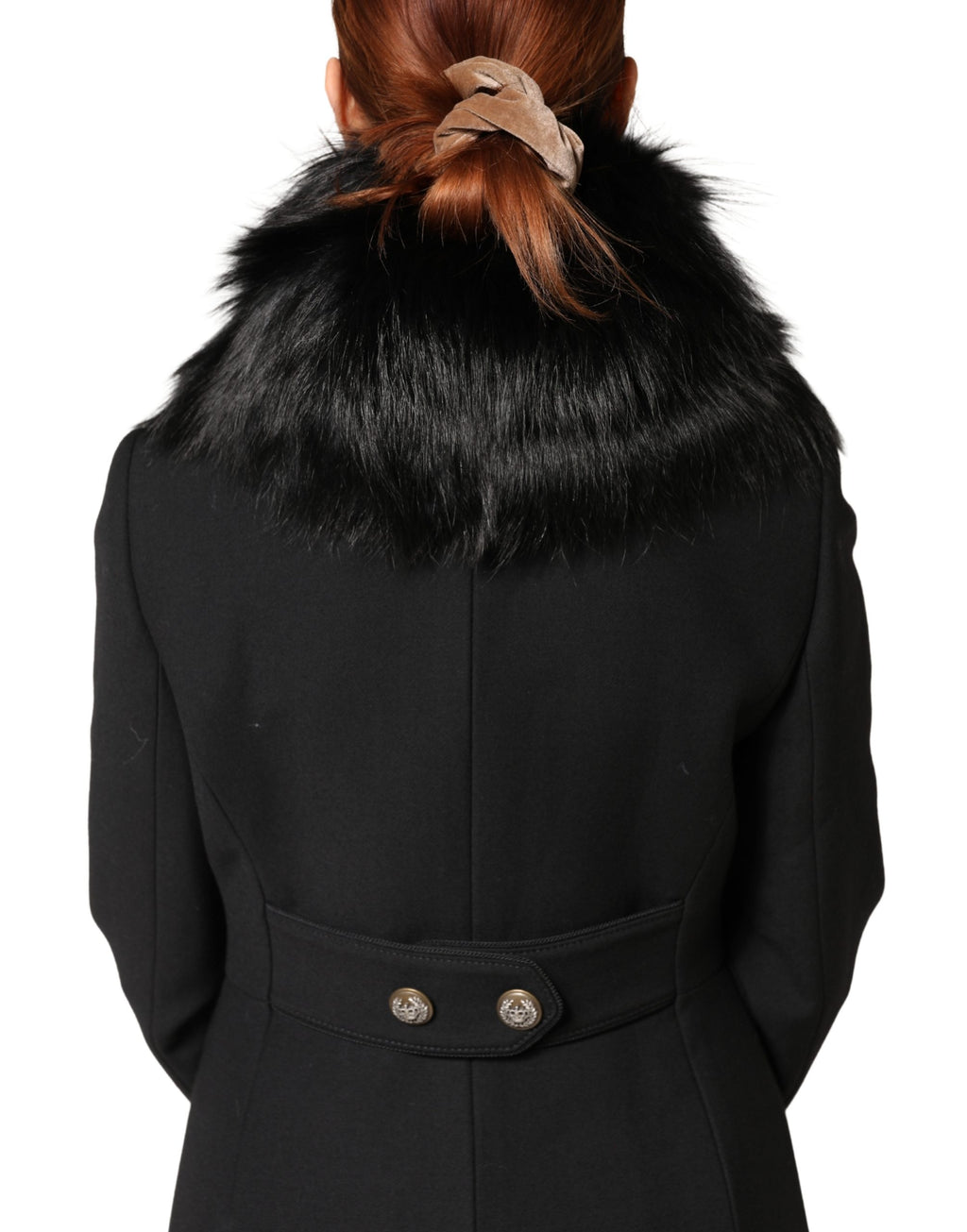 Fular-chal de hombro de piel negro de Dolce & Gabbana