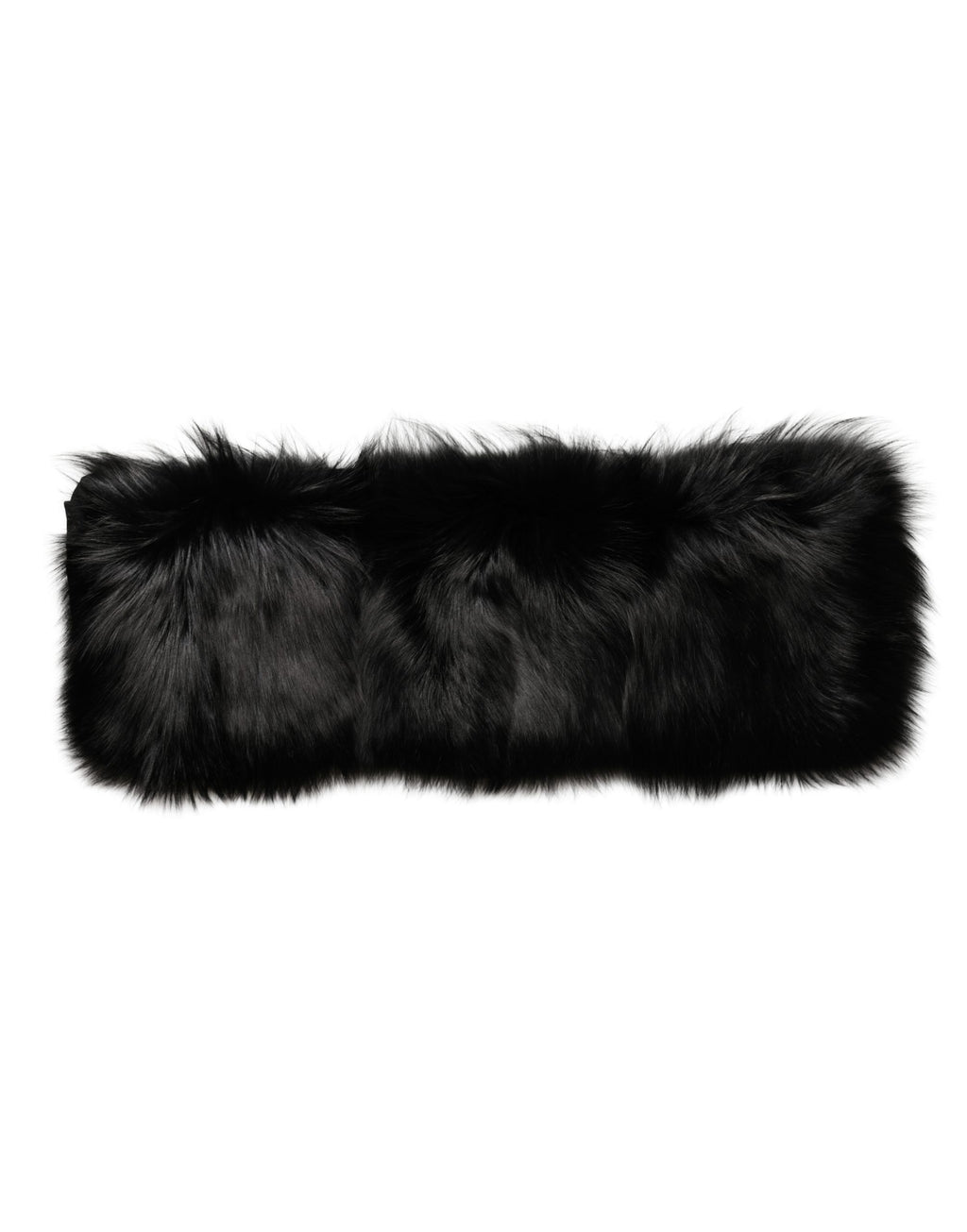 Fular-chal de hombro de piel negro de Dolce & Gabbana