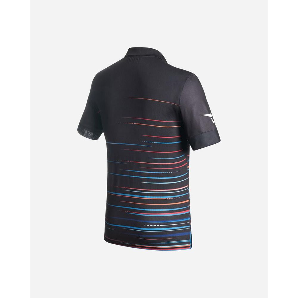 Diadora Black Polyester Polo Shirt