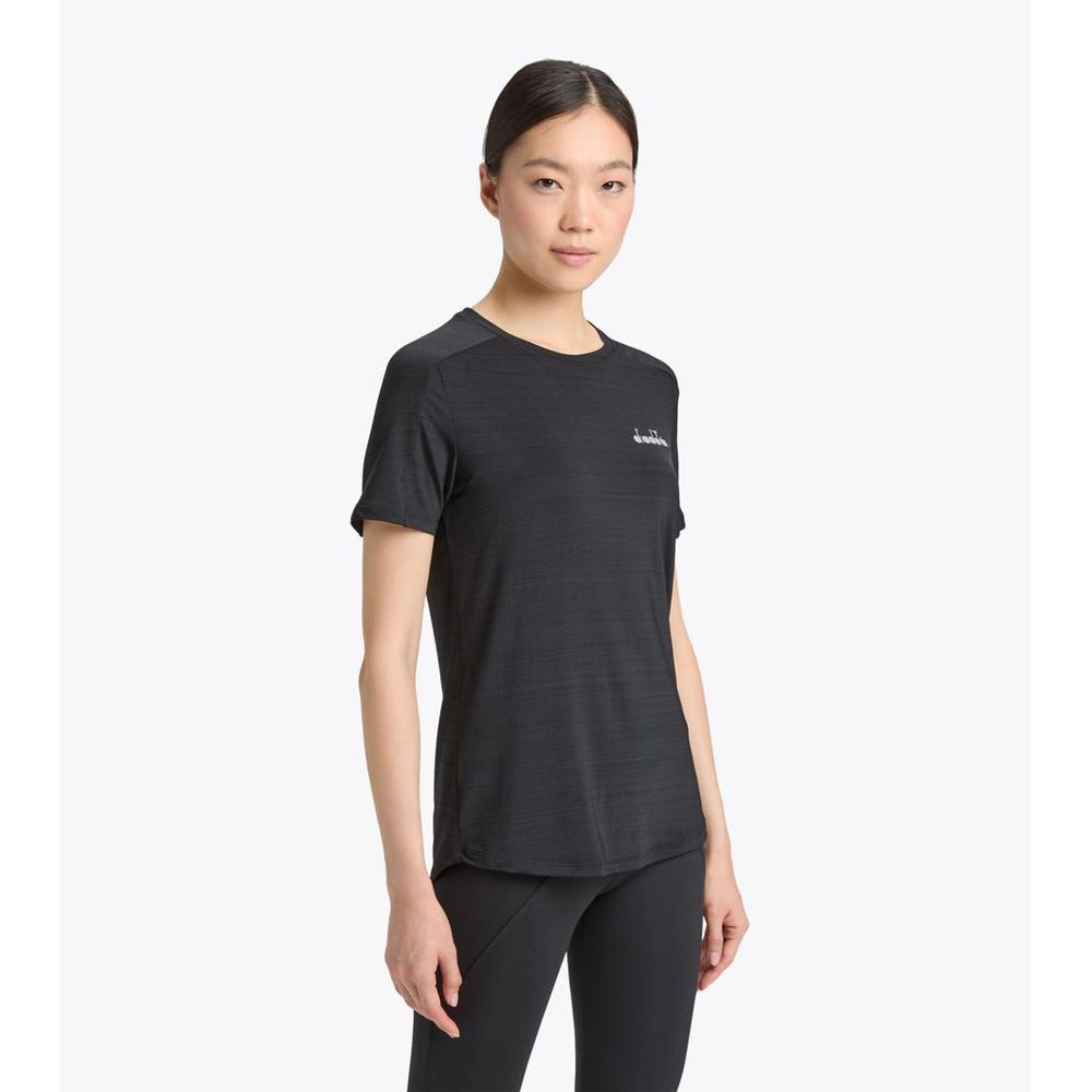 Diadora Black Polyester T-Shirt