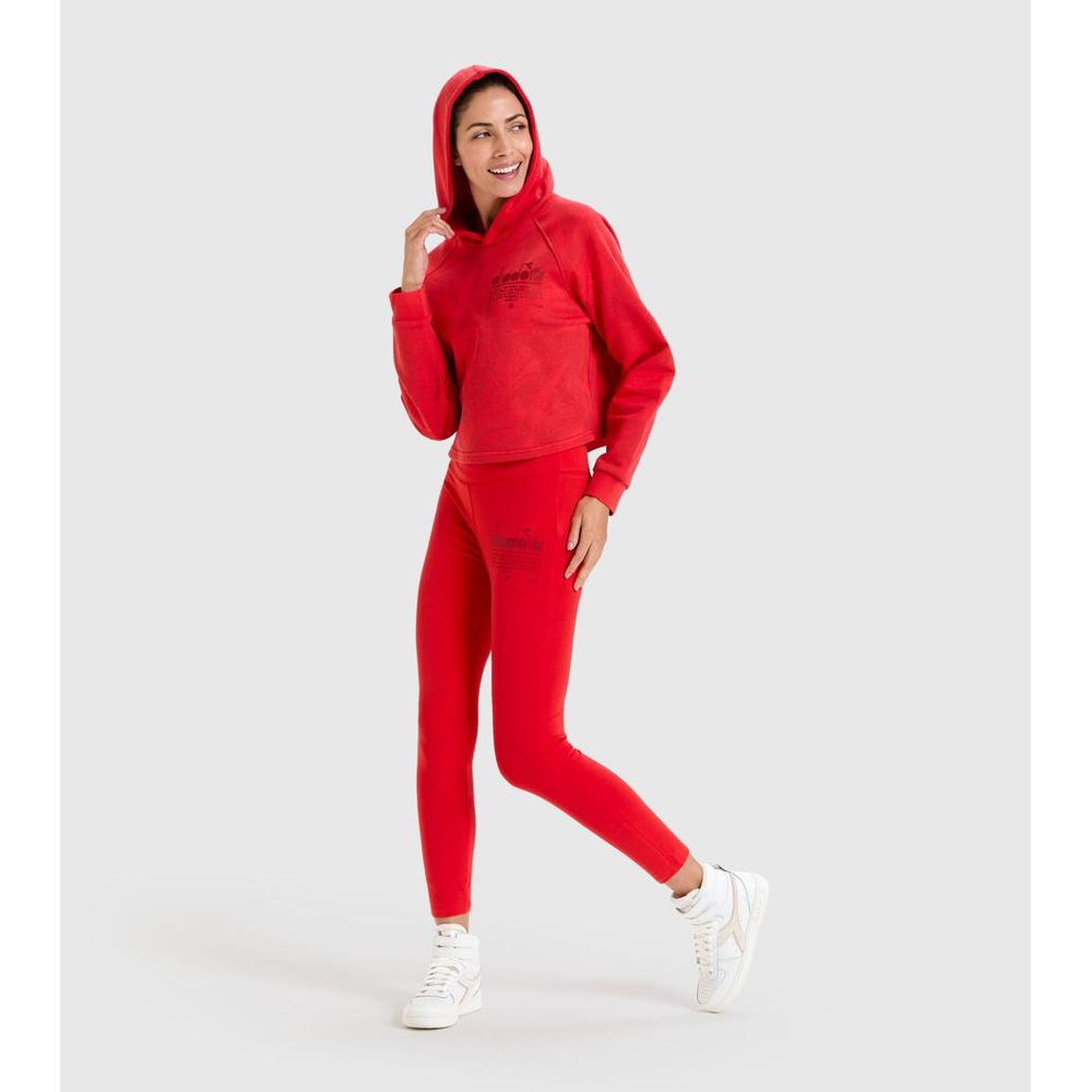 Diadora Red Cotton Sweatshirt