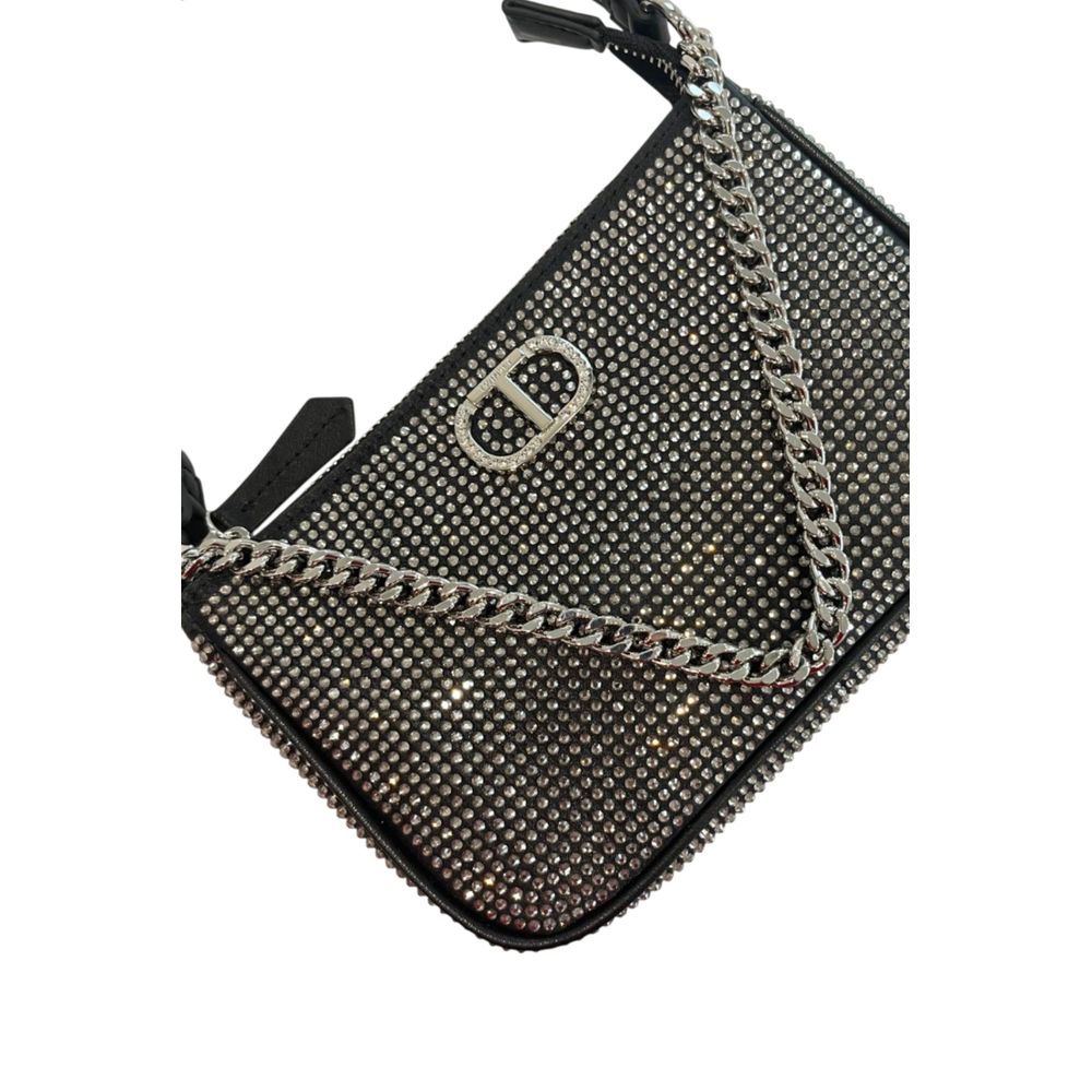 Twinset Black Polyurethane Women Shoulder Bag