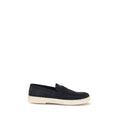 Prada Blue Calf Leather Bos Taurus Slip-On Loafers