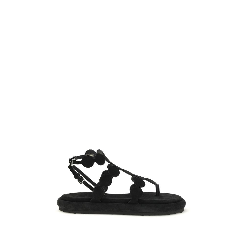 Pierre Hardy Black Calf Leather Bos Taurus Platform Sandals