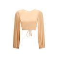 Blusa de seda naranja Kristina Ti