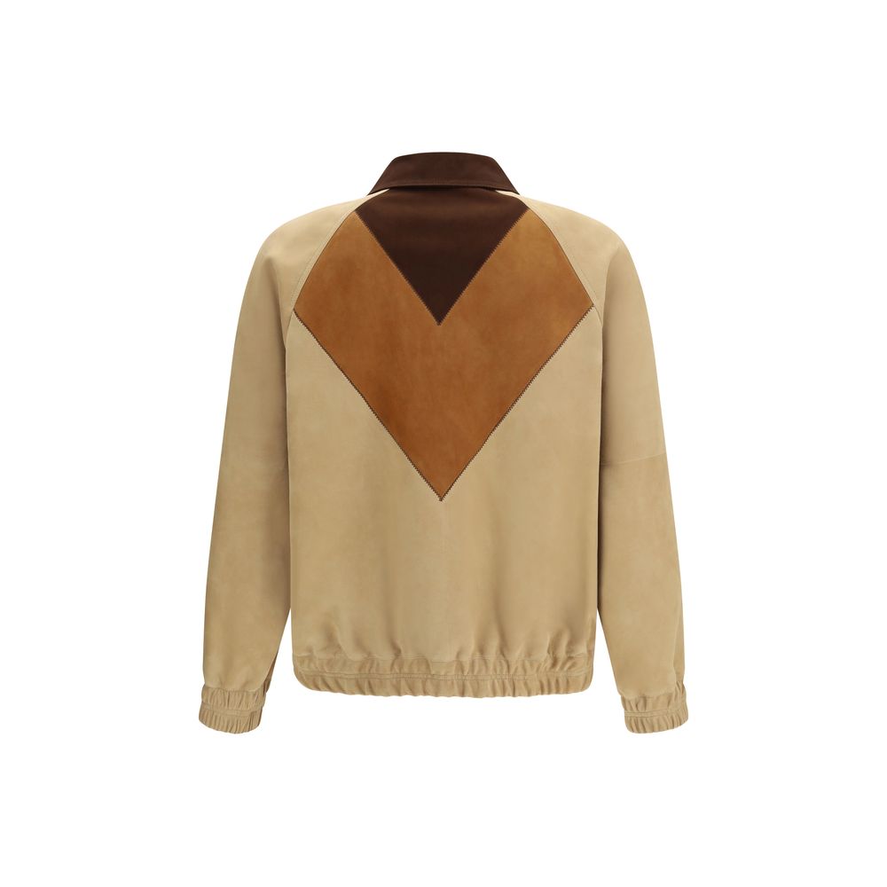 Valentino Brown Goatskin Biker Jacket