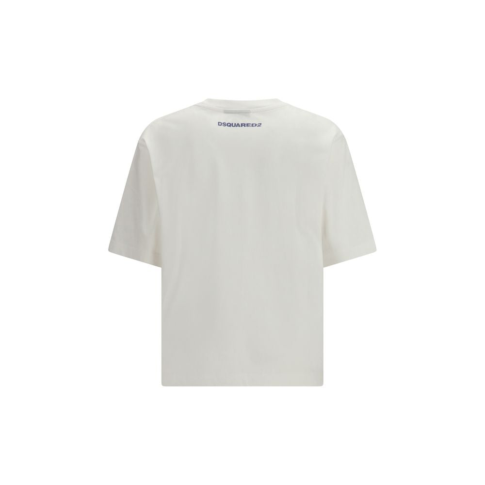 Camiseta de algodón blanca Dsquared²