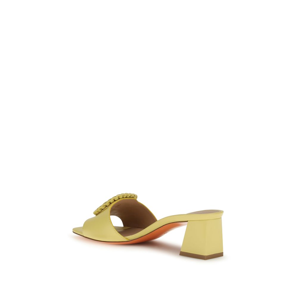 Santoni Bicolor Calf Leather Bos Taurus Mules