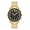 Reloj de vestir Versace de acero inoxidable dorado