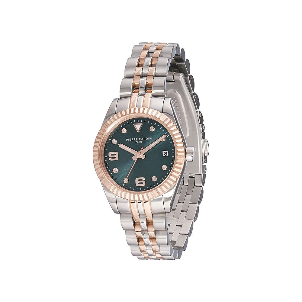 Reloj Pierre Cardin con brazalete gris de acero inoxidable