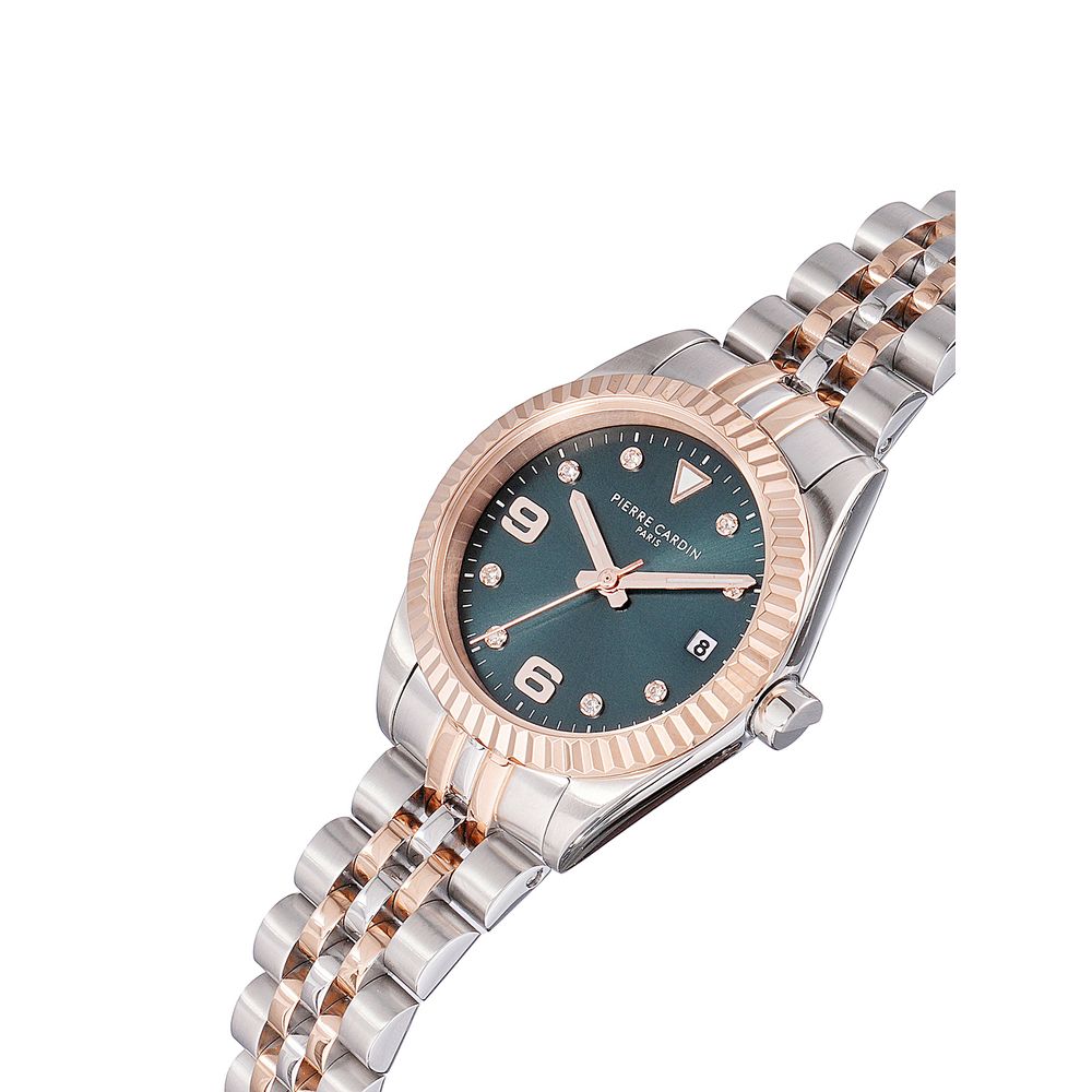 Reloj Pierre Cardin con brazalete gris de acero inoxidable