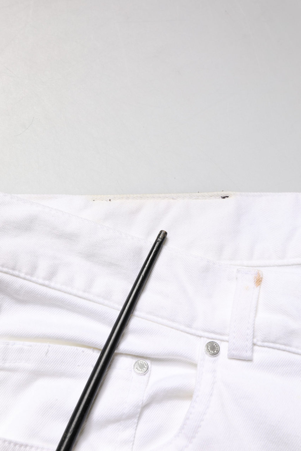 Paul & Shark White Straight Mid Waist Denim Trouser Jeans