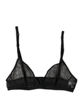 Dolce & Gabbana Black Logo Mania Sheer Soft Cup Bra Underwear