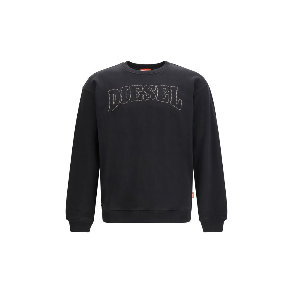 Sudadera de algodón negra Diesel