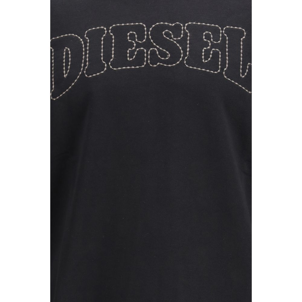 Sudadera de algodón negra Diesel