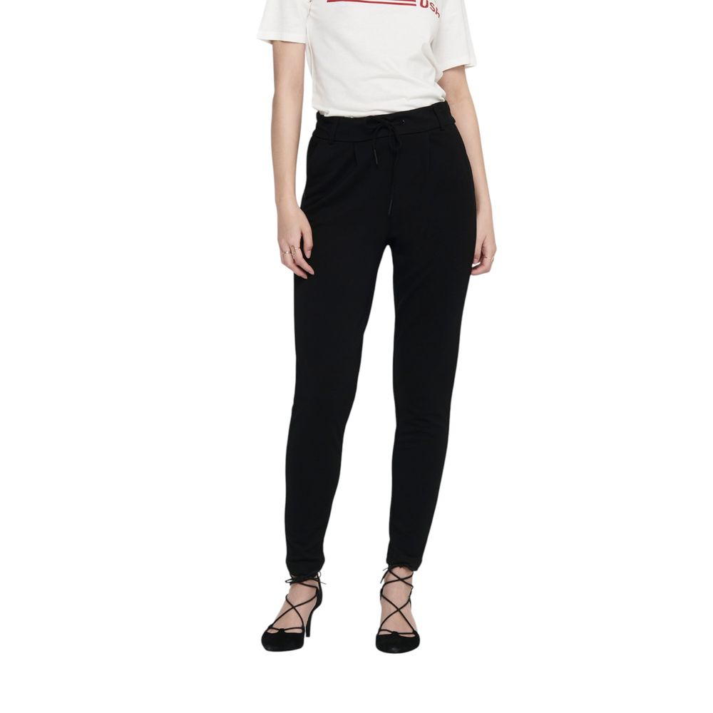 Sólo pantalones casuales de viscosa negros