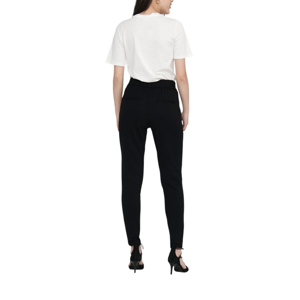 Sólo pantalones casuales de viscosa negros