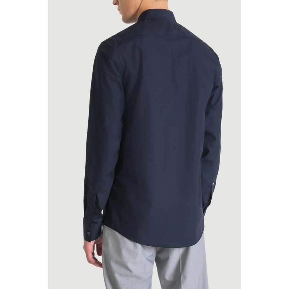Antony Morato Blue Cotton Dress Shirt