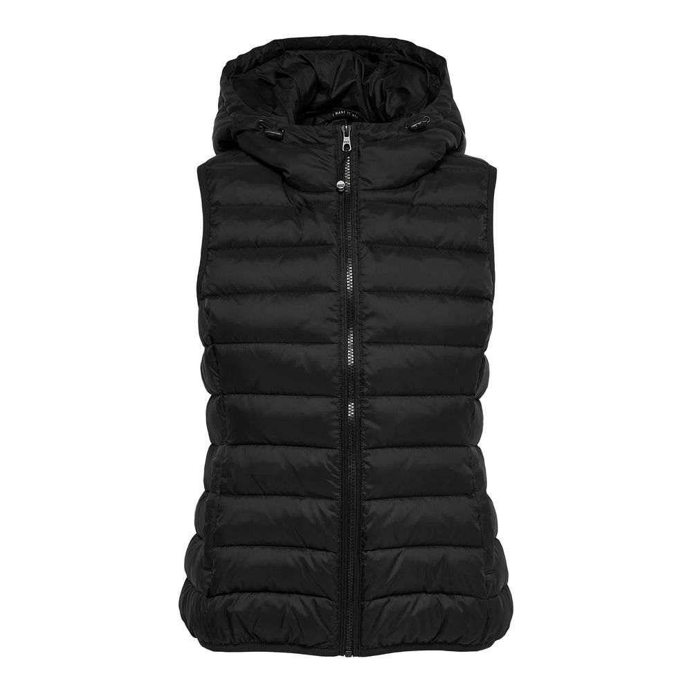 Only Black Polyester Sleveless Jacket