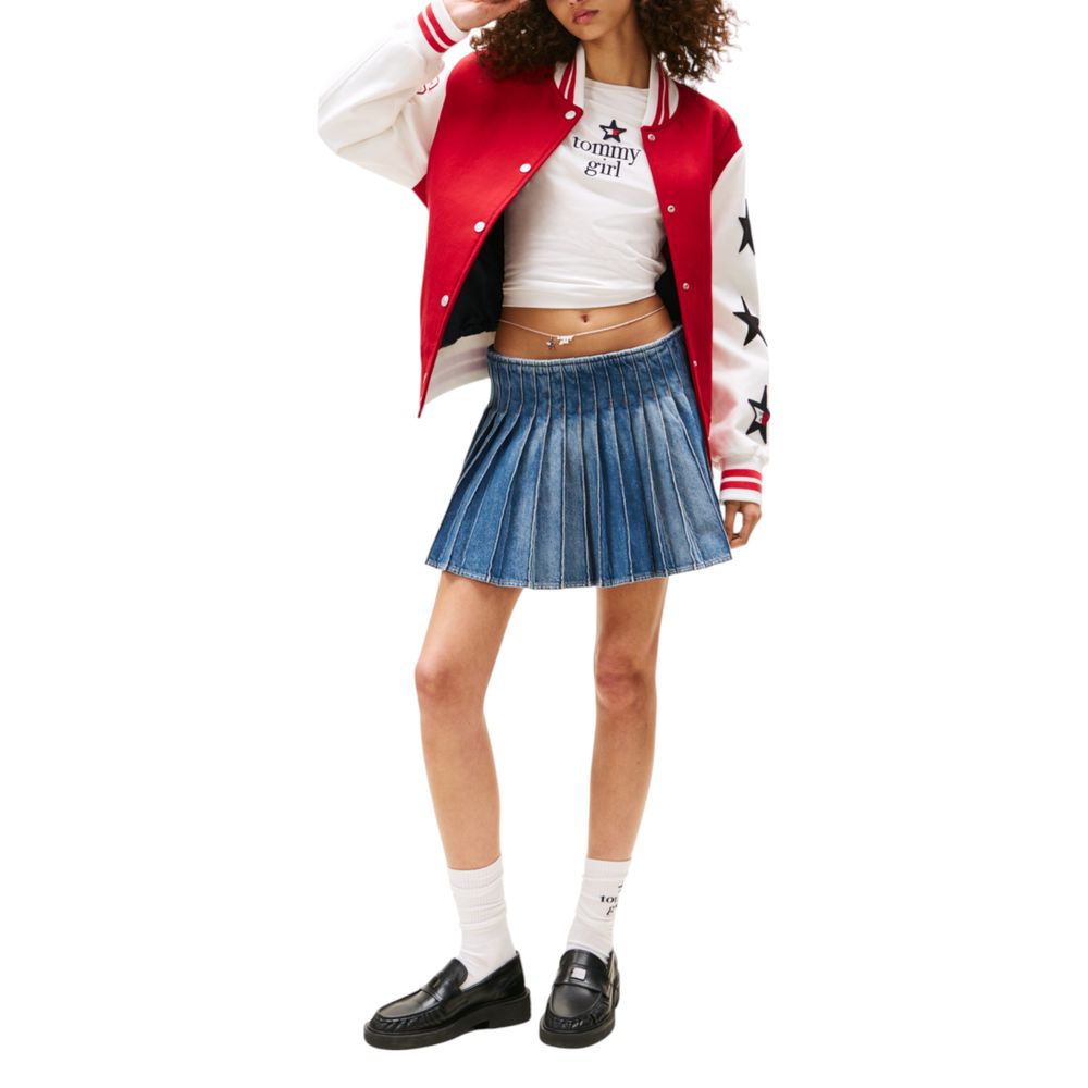 Minifalda de algodón reciclado azul Tommy Hilfiger Jeans